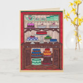 Carte Anniversaire - Gâteau en Cupboard (Fleur jaune)