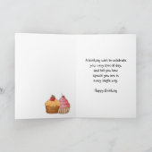 Carte Anniversaire - Gâteaux Cookies Coupe Gâteaux (Intérieur)