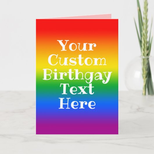 Carte Anniversaire Gay Personnalisé (Devant)