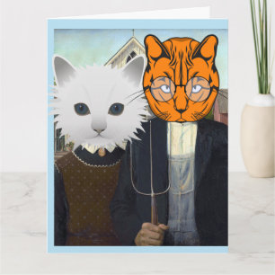 CARTE ANNIVERSAIRE GÉANTE GOTHIC AMÉRICAIN CHAT