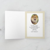 Carte Anniversaire, gendre, Lion (Intérieur)