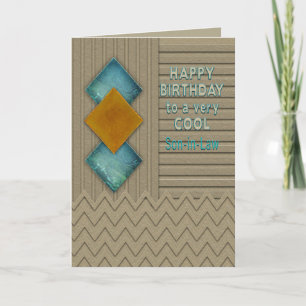 Carte Anniversaire, gendre, Motif moderne de texture