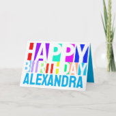 Carte Anniversaire géométrique coloré (Devant)