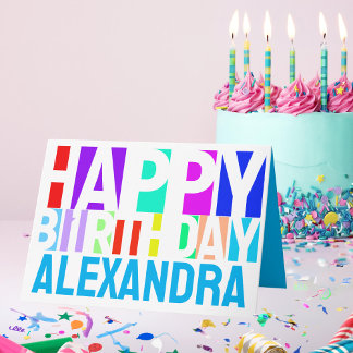 Carte Anniversaire géométrique coloré