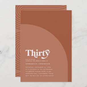 Carte Anniversaire géométrique minimaliste en terre cuit