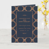 Carte Anniversaire Géométrique vintage Art Déco (Fleur jaune)