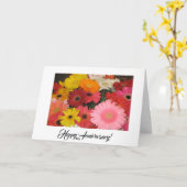 Carte anniversaire Gerbera (Fleur jaune)