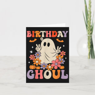 Carte Anniversaire Ghoul Fantôme Floral Halloween Femmes