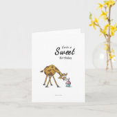 Carte Anniversaire Giraffe (Fleur jaune)
