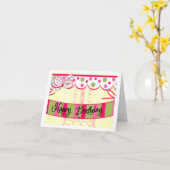 Carte anniversaire… girly (Fleur jaune)