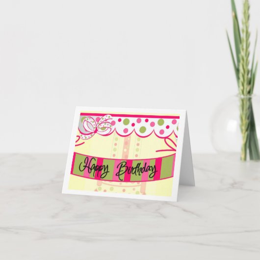 Carte anniversaire… girly (Devant)
