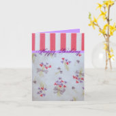 Carte Anniversaire Girly (Fleur jaune)