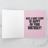CARTE ANNIVERSAIRE GLACE CONE GROG GREETING CARD (Intérieur)