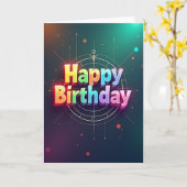 Carte anniversaire Glow Rainbow (Fleur jaune)