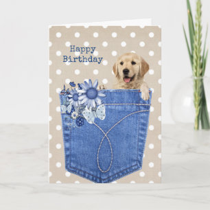Carte Anniversaire Golden Retriever À Jean Pocket