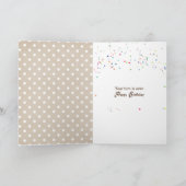 Carte Anniversaire Golden Retriever avec lunettes de sol (Intérieur)