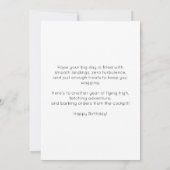 Carte Anniversaire Golden Retriever Chien Pilote drôle (Dos)