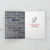 Carte Anniversaire Golden Retriever en brique (Intérieur)