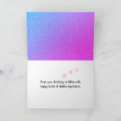 Carte Anniversaire Golden Retriever en Pois (Intérieur)