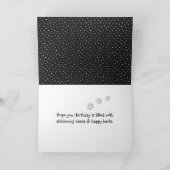 Carte Anniversaire Golden Retriever en Pois (Intérieur)