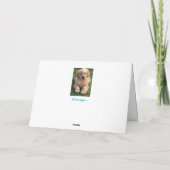 Carte Anniversaire Golden Retriever Puppy (Dos)