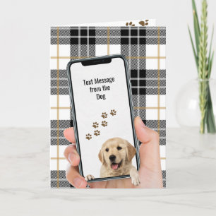 Carte Anniversaire Golden Retriever SMS cellulaire