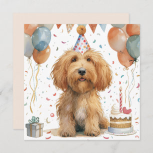 Carte Anniversaire Goldendoodle Chien