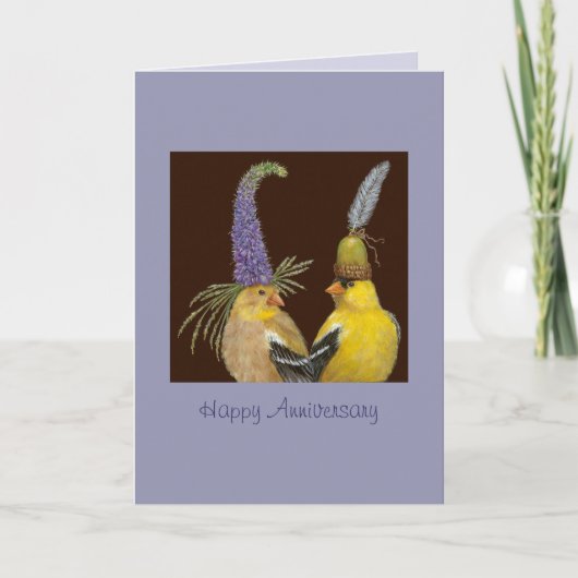 carte anniversaire goldfinch (Devant)