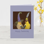 carte anniversaire goldfinch (Fleur jaune)