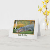 Carte Anniversaire, Golf, Alligator Card (Fleur jaune)