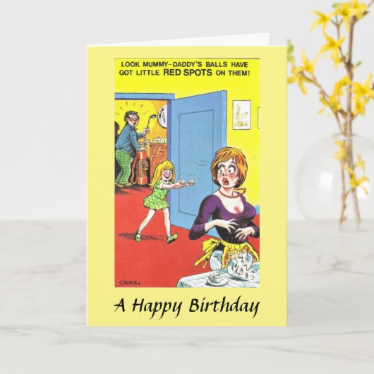 Carte Anniversaire - Golf Balls (Fleur jaune)