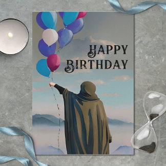 Carte Anniversaire gothique Noir Cloak & Ciel foncé Ball