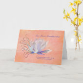 Carte Anniversaire, Grand-Mère, Lys D'Eau, Religieux (Fleur jaune)