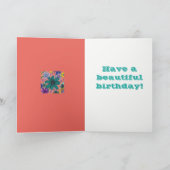 Carte Anniversaire - Grandes Fleurs Jaunes (Intérieur)