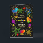 Carte Anniversaire, GRANDSON, Galaxie Abstraite, Colorée<br><div class="desc">Amusant et très lumineux accueil d'anniversaire dans des couleurs vives et colorées.Galaxie    Abstraite et/ou univers rempli d'étoiles,  étoiles tournantes et même de coeurs.  Voir la même image dans d'autres catégories et produits.</div>
