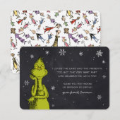 Carte Anniversaire Grinch Tableau Noir (Devant / Derrière)