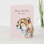 Carte Anniversaire Guépard Blush (Devant)