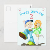 Carte Anniversaire Happy Friends - Personnalisable (Devant / Derrière)