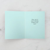 Carte Anniversaire Happy Red Heats Moderne Abstrait (Intérieur)