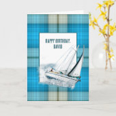 Carte Anniversaire Heeling Voilier Sur Plaid (Fleur jaune)