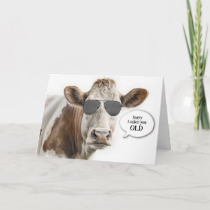 Carte Anniversaire Hereford Humour Avec Lunettes De Sole