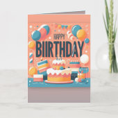 Carte anniversaire heureux (Devant)