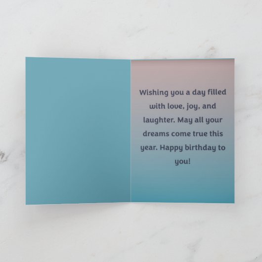 Carte anniversaire heureux (Intérieur)