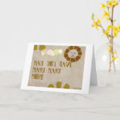 Carte anniversaire heureux (Fleur jaune)