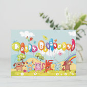 Carte anniversaire heureux (Debout devant)