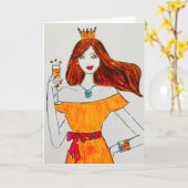 Carte anniversaire heureux (Fleur jaune)