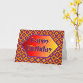Carte anniversaire heureux (Fleur jaune)