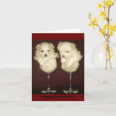 Carte Anniversaire heureux (Fleur jaune)