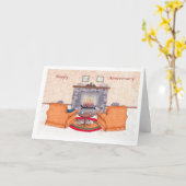 Carte Anniversaire heureux à un couple (Fleur jaune)