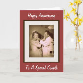 Carte Anniversaire heureux à un couple spécial (Fleur jaune)